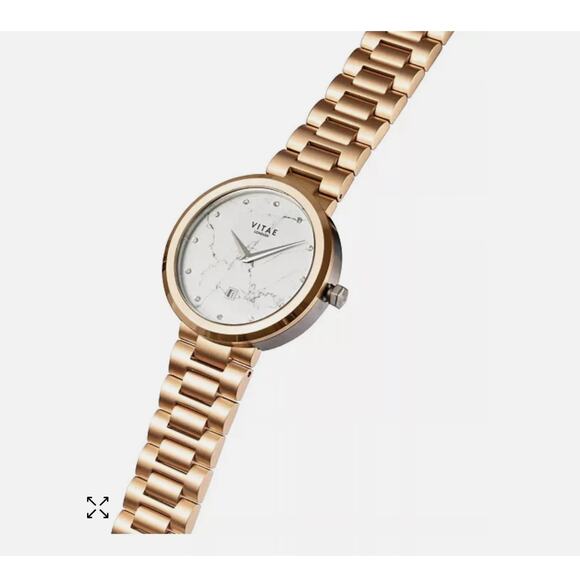 Vitae London Watch Women Elmington Rose Gold Tone Stainless Steel Bracelet 36mm - Picture 2 of 4